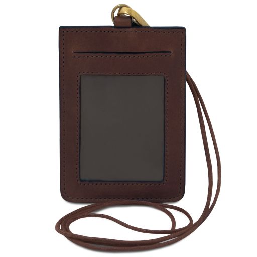 Porte-badge en cuir