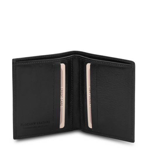 Elégant portefeuille en cuir pour homme 2 volets