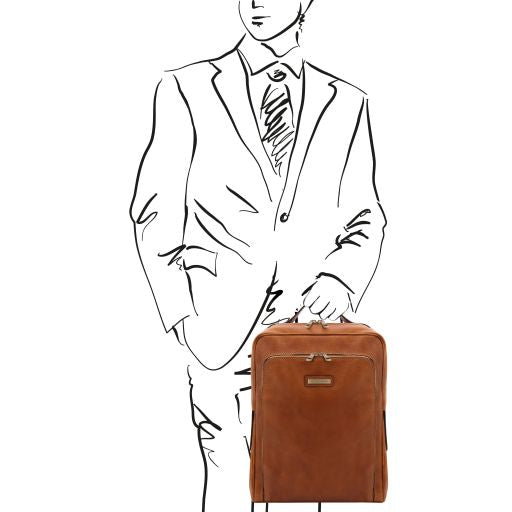 Bangkok - Sac à dos en cuir porte ordinateur