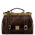 Monalisa - Doctor gladstone leather bag with front straps