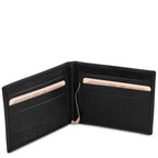 Elégant porte cartes en cuir avec pince à billets