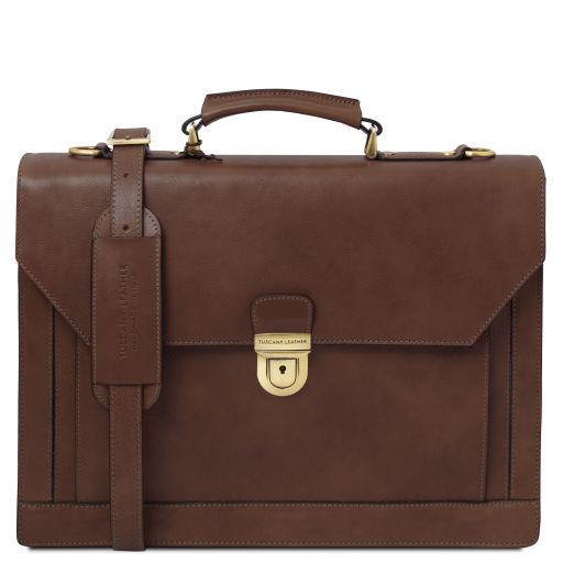 Cremona - Cartable en cuir avec 3 compartiments