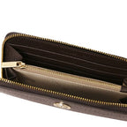 Financier - Elégant Portefeuille en cuir entièrement zippée
