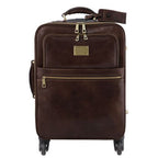 TL Voyager - Valise verticale en cuir avec 4 roulettes