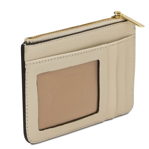 Leather card holder with handle