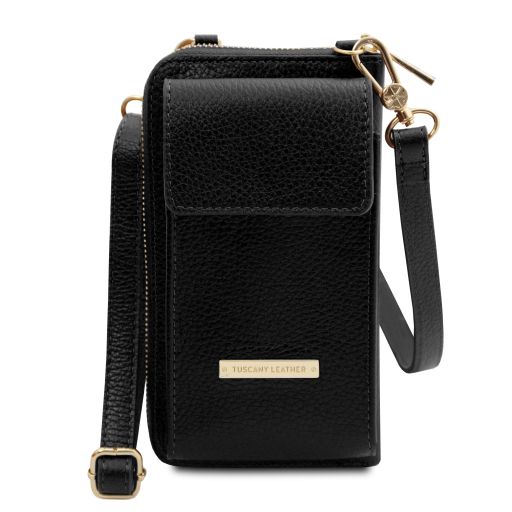 TL Bag - Portefeuille/supporte pour téléphone en cuir avec bandoulière