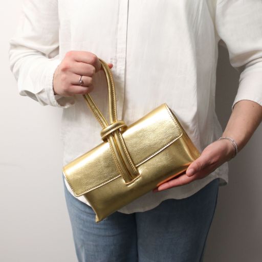 TL Bag - Metallic leather clutch