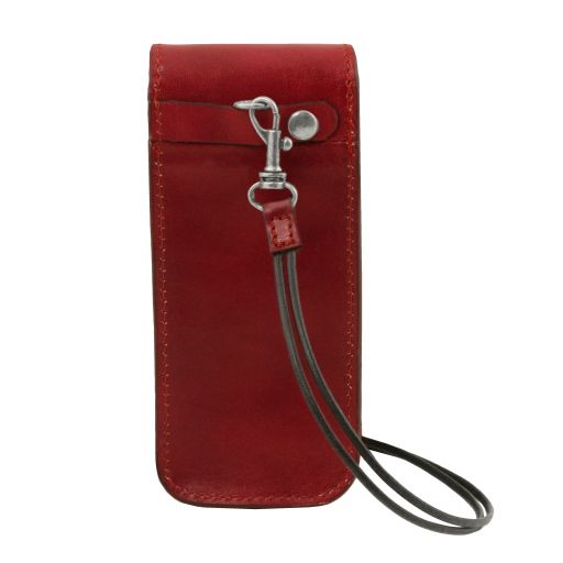 Exclusive leather crossbody case for glasses