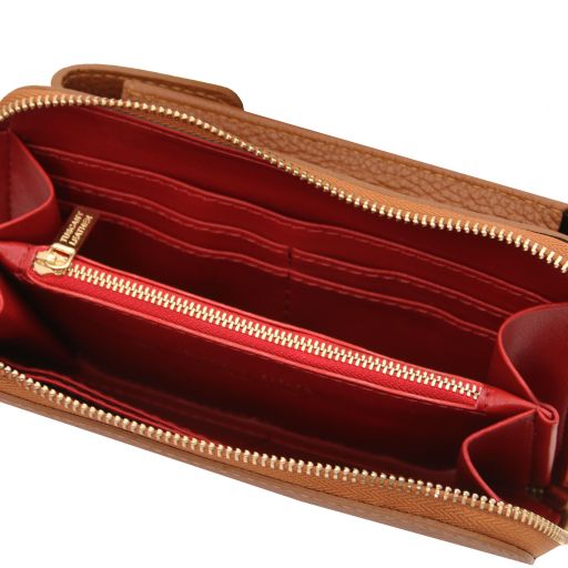 TL Bag - Portefeuille/supporte pour téléphone en cuir avec bandoulière