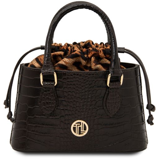 Croque - Croc print leather handbag