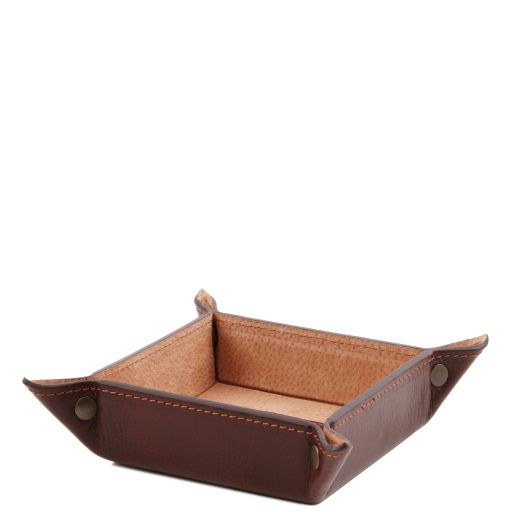 Exclusive leather valet tray small size Main image