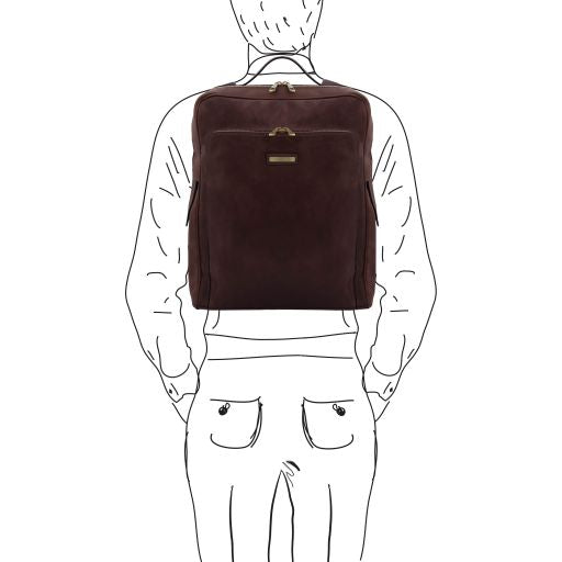 Bangkok - Leather laptop backpack - Large size