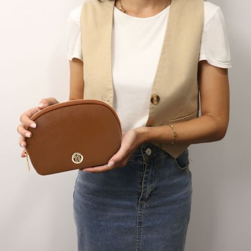 Vera - Trousse de toilette en cuir souple