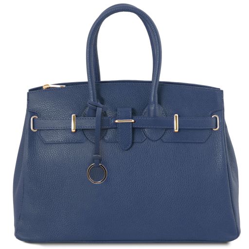 TL Bag - Leather handbag with golden hardware