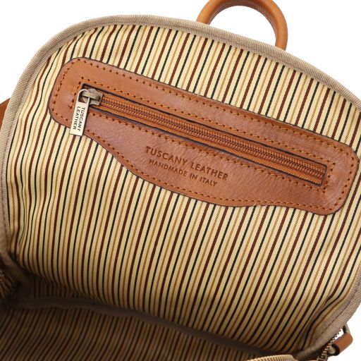 Canberra - 2 Compartments leather backpack