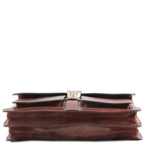 Assisi - Cartable en cuir avec 3 compartiments
