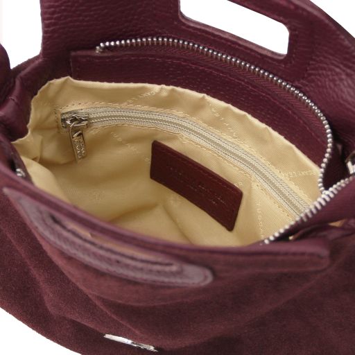 Nomade - Sac à main en cuir daim et franges