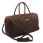 Lisbona - Travel leather duffle bag - Large size