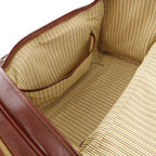 TL Voyager - Sac de voyage en cuir avec poches aux côtés