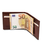 Elégant porte cartes en cuir avec pince à billets