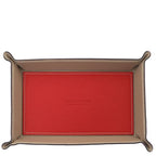 Leather valet tray