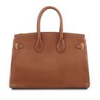 TL Bag - Leather handbag with golden hardware