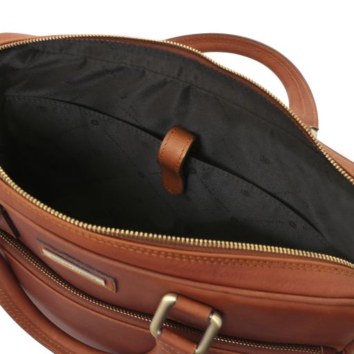 FERRARA – Italian Leather Laptop Briefcase