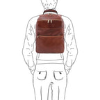 Melbourne - Leather laptop backpack