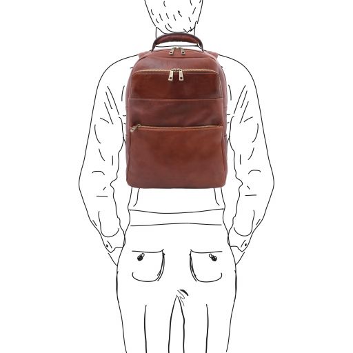 Melbourne - Leather laptop backpack