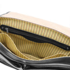 Mantova - Cartable multi compartiments en cuir avec rabat