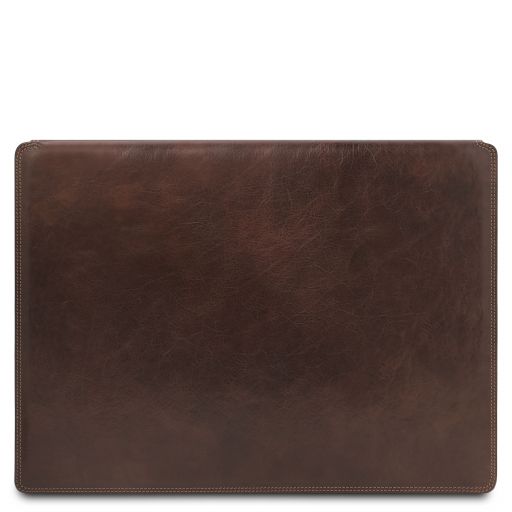 Leather desk pad with inner compartment