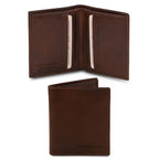 Elégant portefeuille en cuir pour homme 2 volets