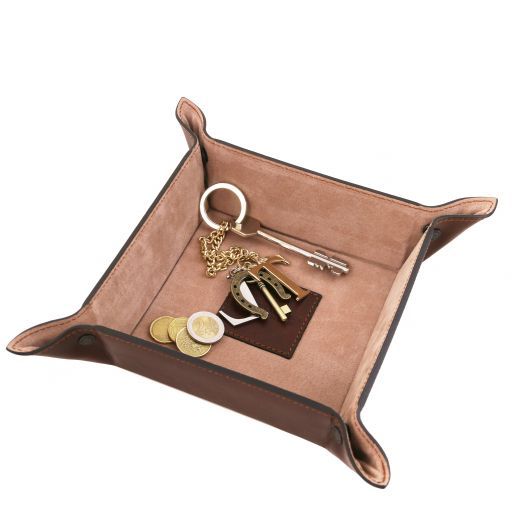 Exclusive leather valet tray Large size