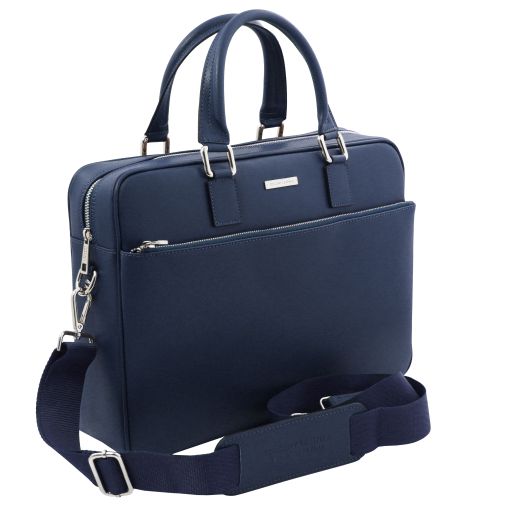 Torino - Cartable porte ordinateur en cuir Saffiano