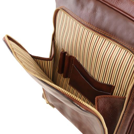 Bangkok - Leather laptop backpack