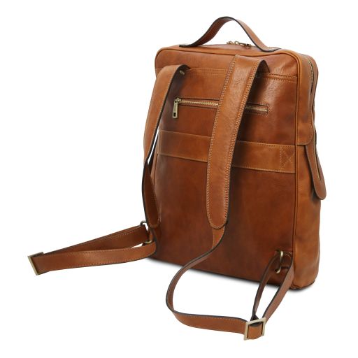 Bangkok - Leather laptop backpack - Large size