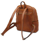 Canberra - 2 Compartments leather backpack