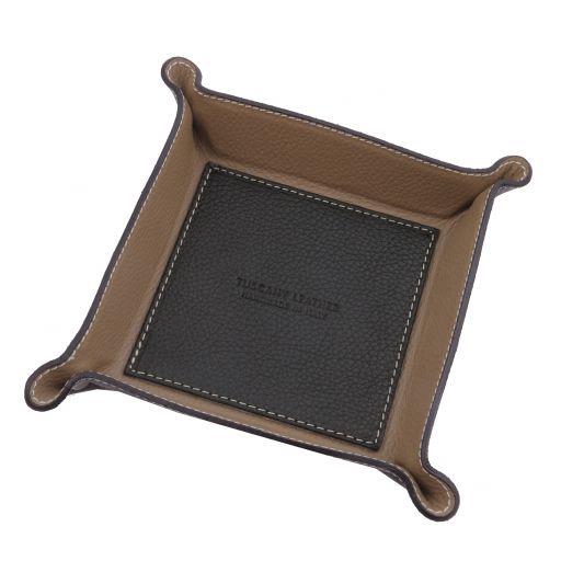 Leather valet tray