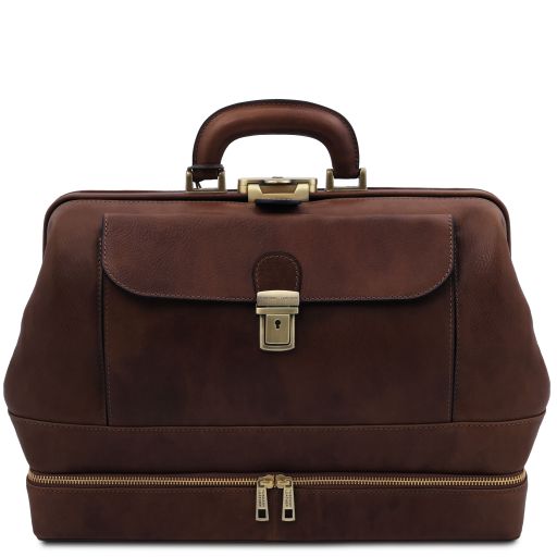 Giotto - Elégante Mallette médecin en cuir à double fond