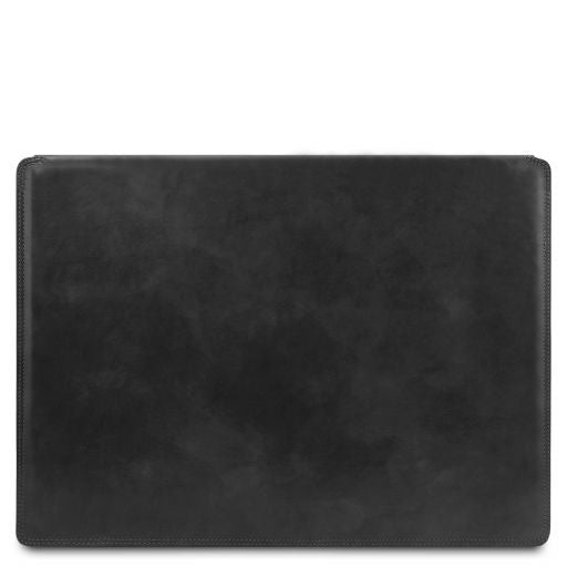 Leather desk pad with inner compartment
