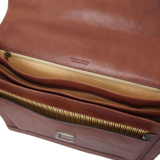 Cremona - Cartable en cuir avec 3 compartiments