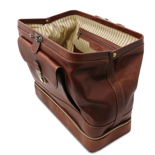 Giotto - Elégante Mallette médecin en cuir à double fond