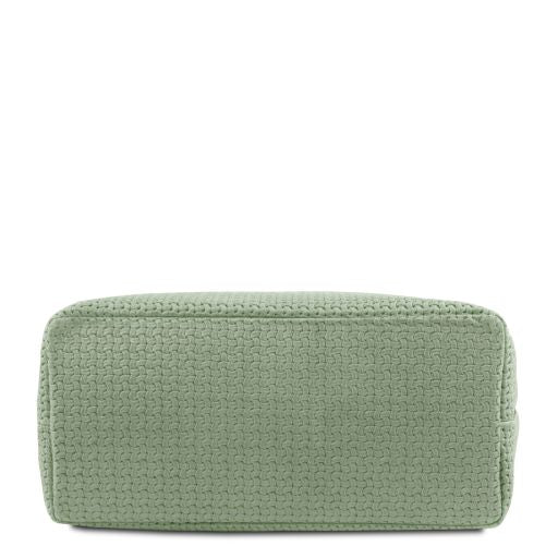 TL KeyLuck - Sac shopping en cuir imprimé tressé