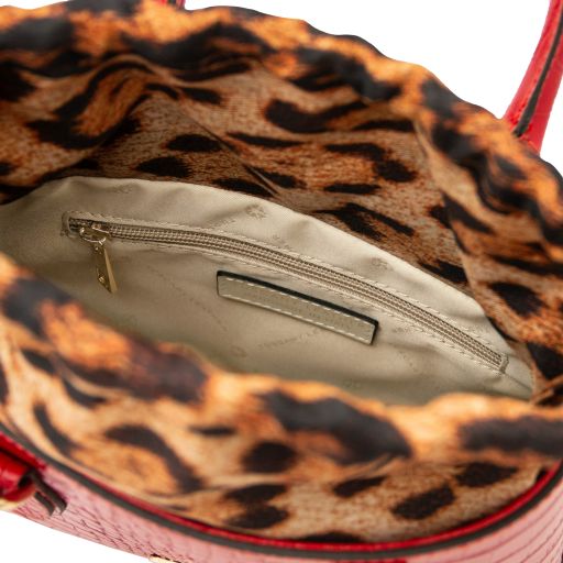 Croque - Croc print leather handbag