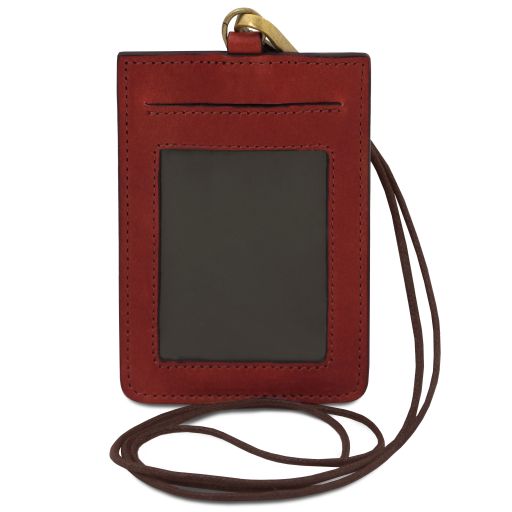 Porte-badge en cuir