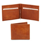 Exclusive leather card holder with money clip