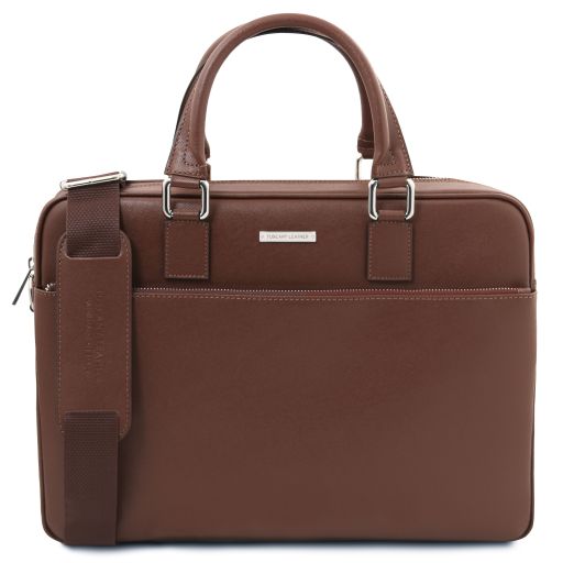 Torino - Cartable porte ordinateur en cuir Saffiano