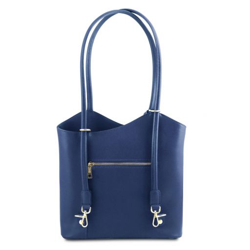 Patty - Sac en cuir Saffiano convertible en sac à dos