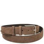 Elegant nubuck leather belt 35mm