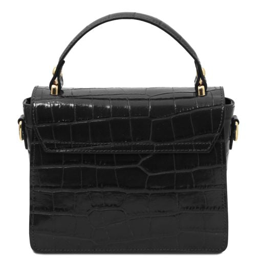 Croque - Croc print leather handbag